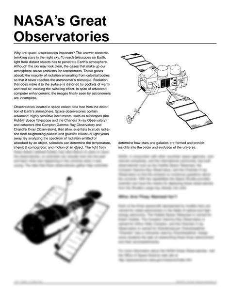 Solution Nasas Great Observatories Paper Model Studypool