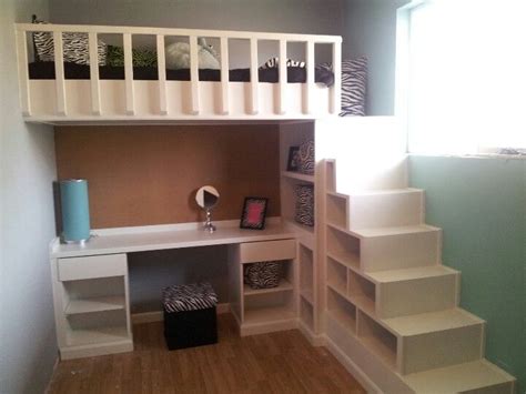 If you need a larger sleeping area choose a white full size loft bed to stretch out and relax for a good night's sleep. Loft Beds With Desk And Stairs - Home Decorating Ideas