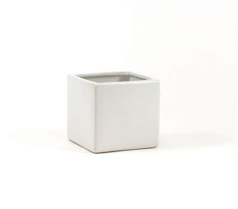 5 Inch White Square Cube 12 Pieces Table Vases Ceramics Cube Table