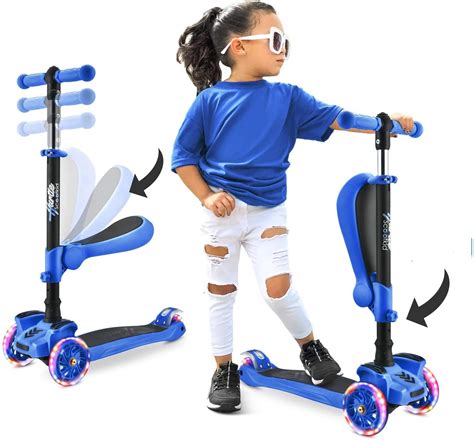 Buy Hurtle 3 Wheeled Scooter For Kids 2 In 1 Sitstand Child Toddlers