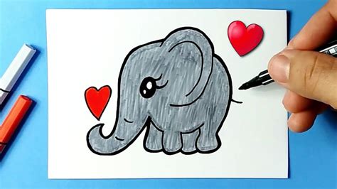 Como Desenhar Elefante Fofo E Bonito Kawaii Desenhos Bonitos Desenho