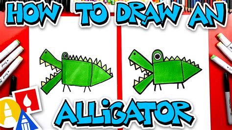 How To Draw An Alligator Art For Kids Hub