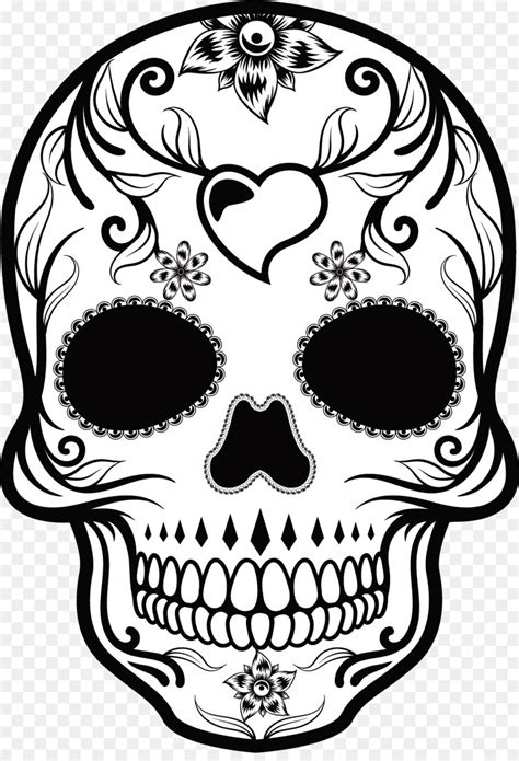 With an elegant and smooth in. Day Of The Dead Skull png download - 961*1395 - Free ...