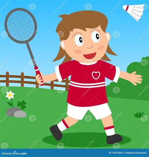 Badminton Girl In The Park Royalty Free Stock Photography Image 12075547