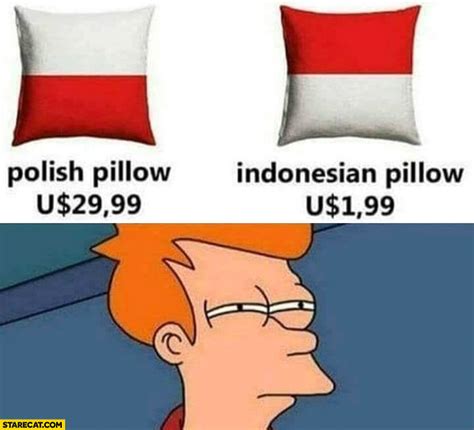 Polish Pillow 30 Dollars Indonesian Pillow 2 Dollars Upside Down