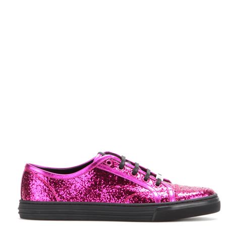 Lyst Gucci Glitter Sneakers In Pink