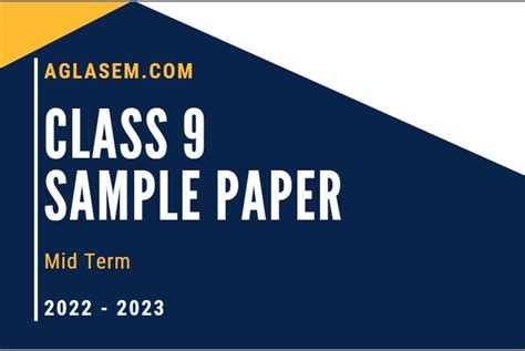Class 9 English Mid Term Sample Paper 2023 Download Term 1 Practice
