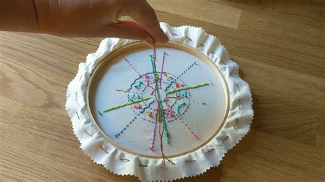How To Finish And Frame Embroidery In A Hoop Youtube
