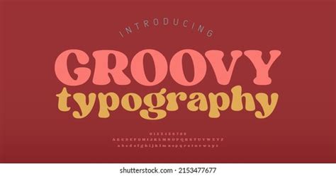 70s Retro Groovy Alphabet Letters Font Stock Vector Royalty Free