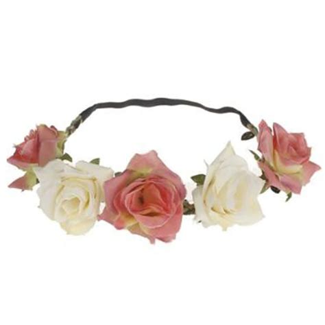 buy multicolor rose flower headband women girl fashion floral crown garland