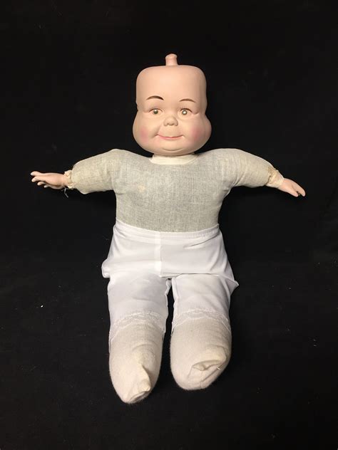 Vintage Three 3 Faced Porcelain Doll Turning Head