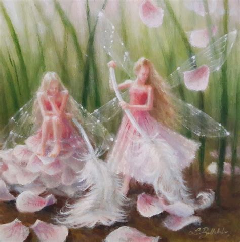 Spring Cleaning Lynne Bellchamber Ba Hons Fine Art Fairy Paintings