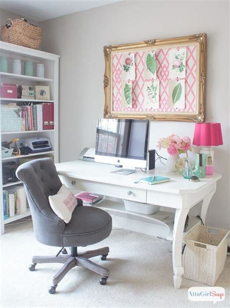 Shabby Chic Home Office Decorating Ideas For Women Workspace