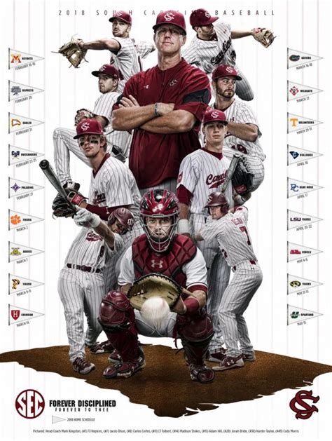Our 50 Favorite 2018 Ncaa Baseball Schedule Posters In 2020 Baseball
