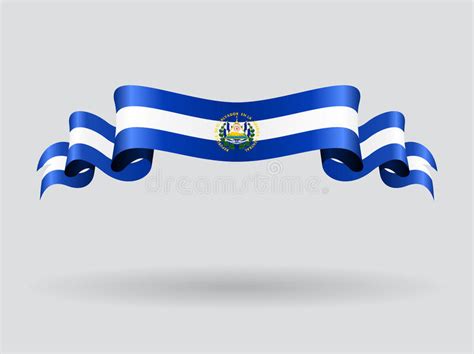 El Salvador Wavy Flag Vector Illustration Stock Vector Illustration