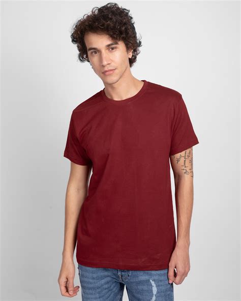 buy-scarlet-red-plain-half-sleeve-t-shirt-for-men-online-india-@-bewakoof-com
