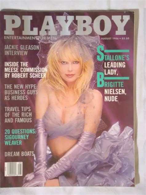 ORIGINAL PLAYBOY MAGAZINE August 1986 Brigitte Nielsen Ava Fabian