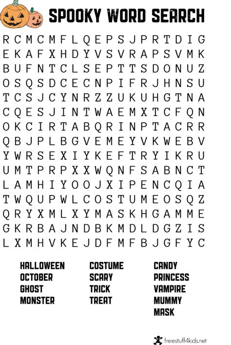 Free Large Print Halloween Word Search 2022 Get Halloween 2022 Update