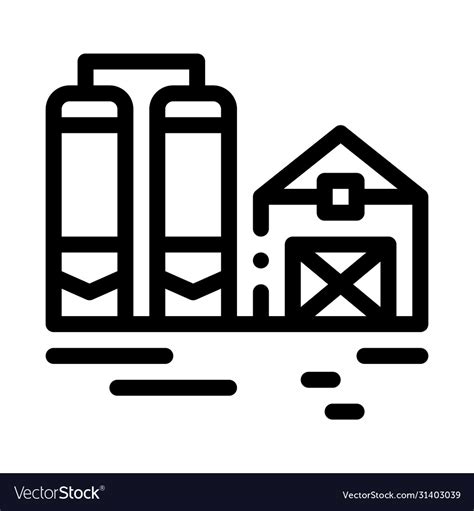 Dairy Farm Icon Outline Royalty Free Vector Image