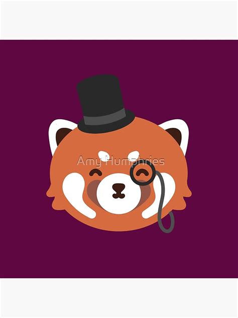 Distinguished Red Panda In A Top Hat Poster By Spriteideas Redbubble