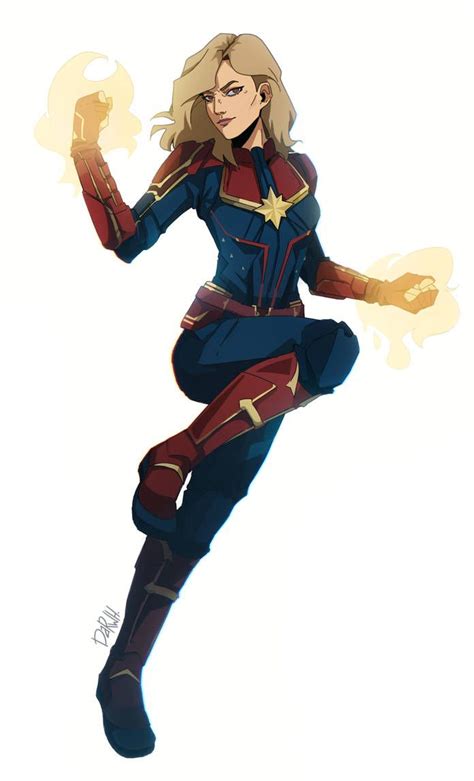 captain marvel by darwh héroes marvel magníficos superhéroes marvel