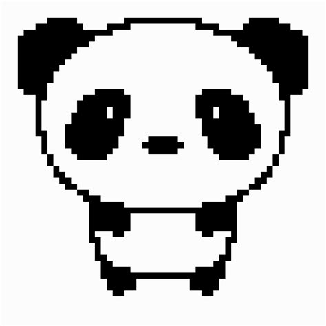 Panda Panda Tekenen Mollige Panda Tekenen Pixel Art Images