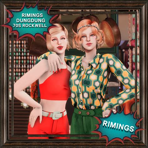 Retro Collaboration 70s Rockwell Set From Rimings • Sims 4 Downloads