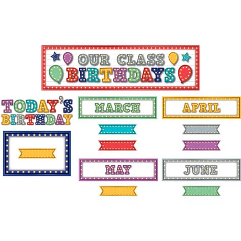 Marquee Our Class Birthdays Mini Bulletin Board Tcr5892 Teacher