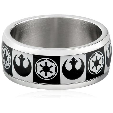 Star Wars Disney Stainless Steel Empirerebel Alliance Logo Ring