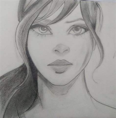 Pencil Sketch Of A Girl Face 2 Face Drawing Pretty Drawings Girl