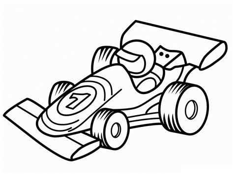 Little Formula Racing Car Coloring Page Free Printable Coloring Pages