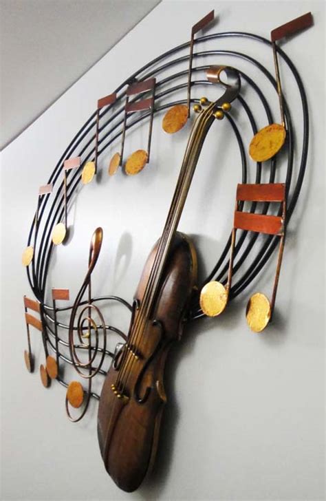 New Contemporary Metal Wall Art Decor Or Sculpture Violin Fiddle