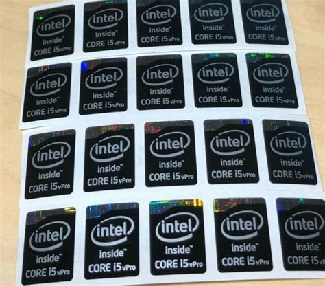 Original Intel Vpro Core I5 Intel Black Sticker Laptop Badge 16x21mm