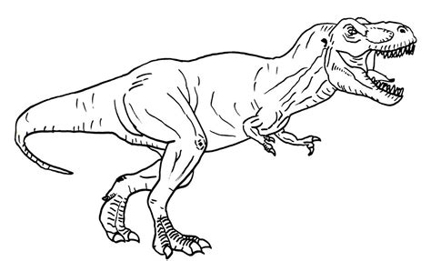 Tiranosaurio Rex Jurassic World Dinosaurios Para Colorear Páginas