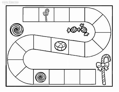 Candyland Coloring Pages Clipart Board Sheets Printables