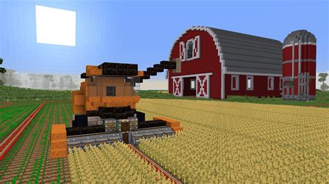 Working Combine Harvester In Minecraft Create Mod Showcase Youtube