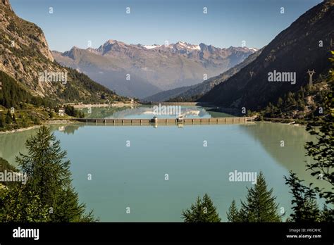 Avio Lakes And Dam In Temù Near Ponte Di Legno Valcamonica Italy