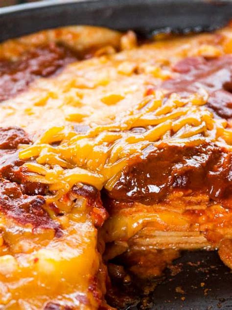 New Mexico Stacked Red Chile Enchiladas Local Recipes