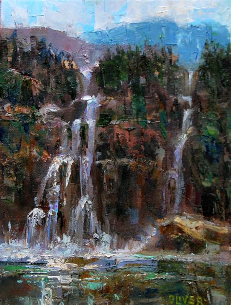 Art Talk Julie Ford Oliver Run Off Waterfalls Yellowstone