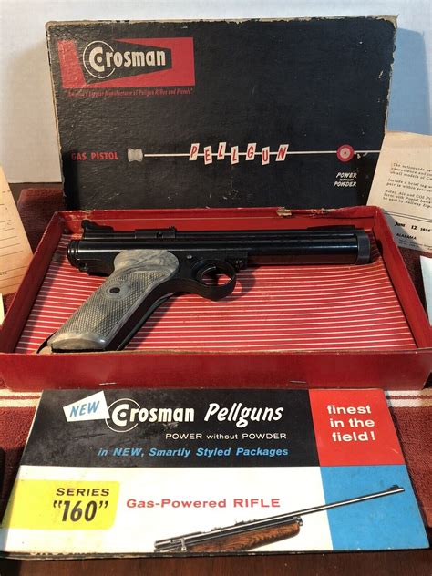 Crosman Model 150 Pellgun Wbox Papers And All 22 Caliber Co2 Pistol