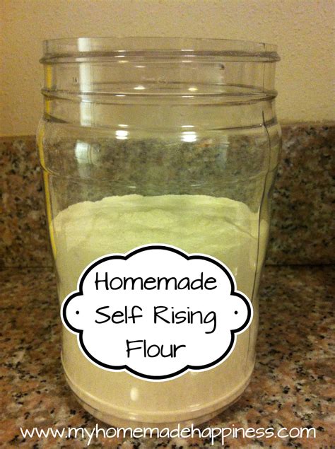 Self rising flour is just flour mixed with baking powder. My Homemade Happiness: Homemade Self-Rising Flour