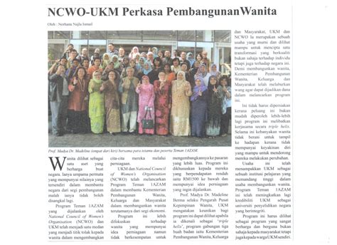 Pusat Kepimpinan Wanita Di Akhbar Pusat Kepimpinan Wanita Tun Fatimah