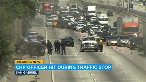 Chp Officer Struck By Vehicle During Traffic Stop On 10 Freeway In San