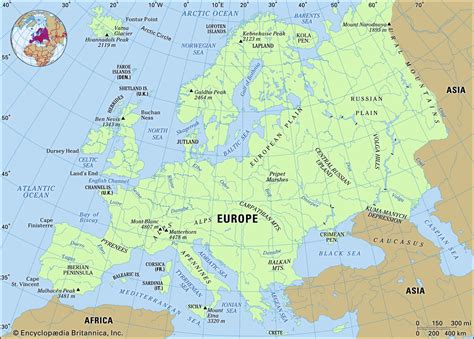 Europe Map Landforms United States Map Europe Map