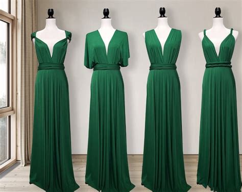 emerald green bridesmaid dress emerald green infinity dress etsy