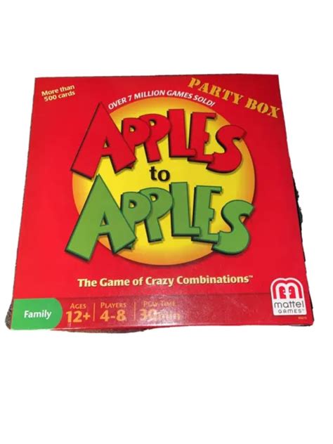 Mattel Apples To Apples Party Box The Game Of Crazy Combinations Free Shipping 5 85 Picclick