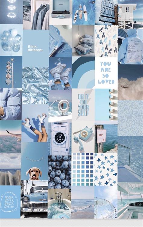 Ocean Blues Wall Collage Kit Digital Etsy Wall Collage Decor Baby