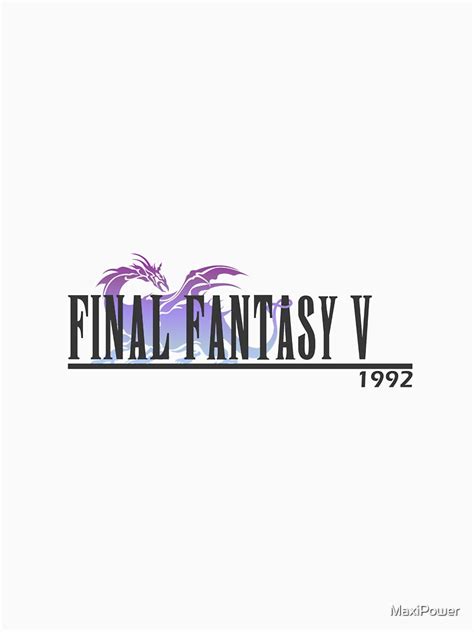 Final Fantasy 5 Logo T Shirt By Maxipower Redbubble