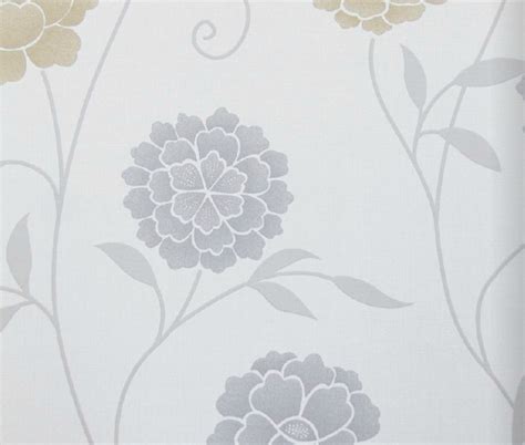 Modern Floral Print Wallpaper Contemporary Wallpaper