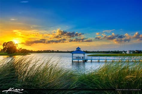 Tradition Sunset At Port St Lucie Florida By Lake Florida